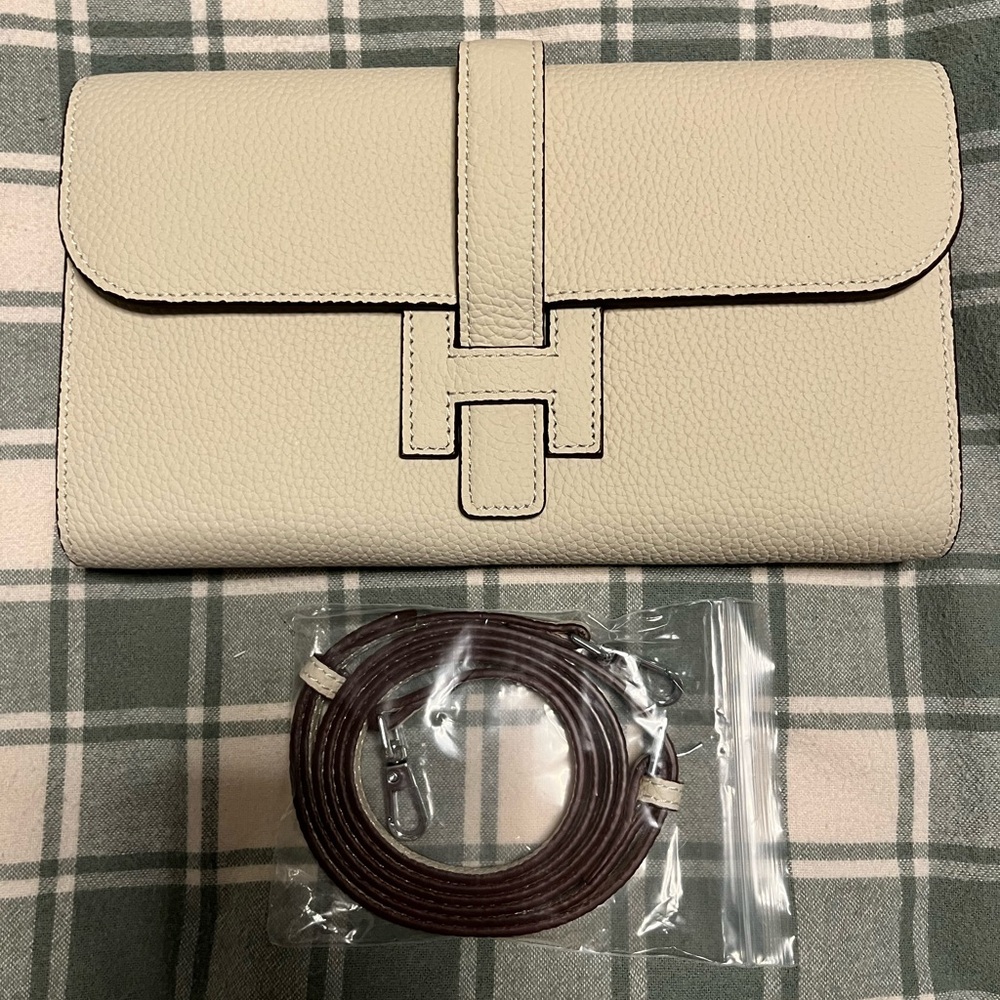 Leather Clutch with Strap